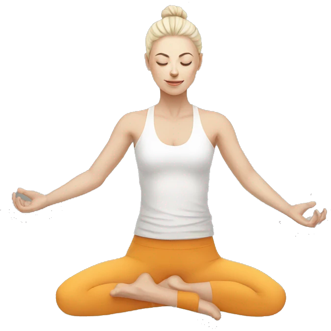 White skin yoga emoji