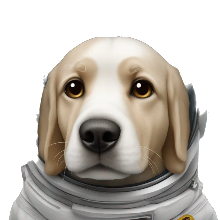Perro en el espacio emoji