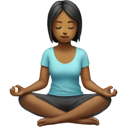 Girl meditating emoji