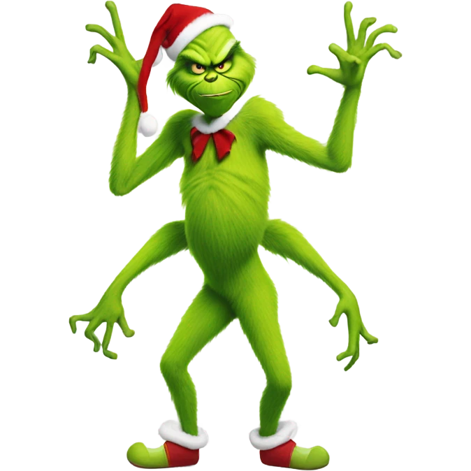 the grinch with human legs emoji