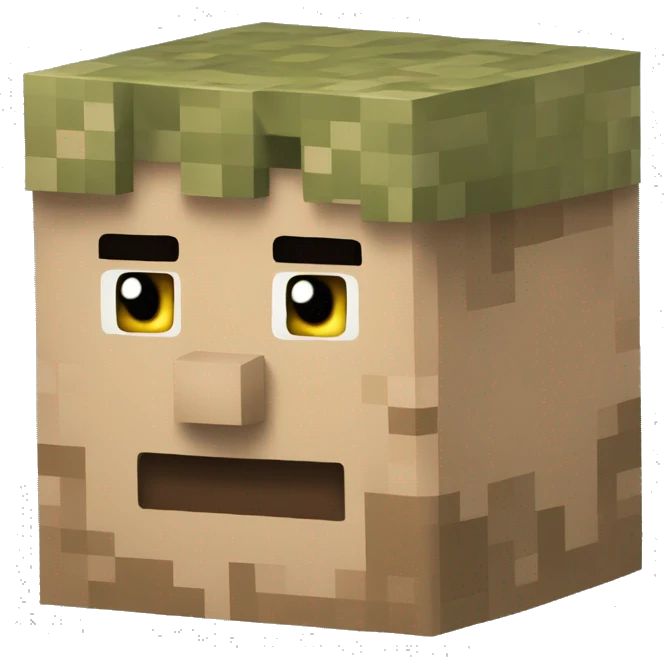 Bloc de terre mincraft 2d emoji