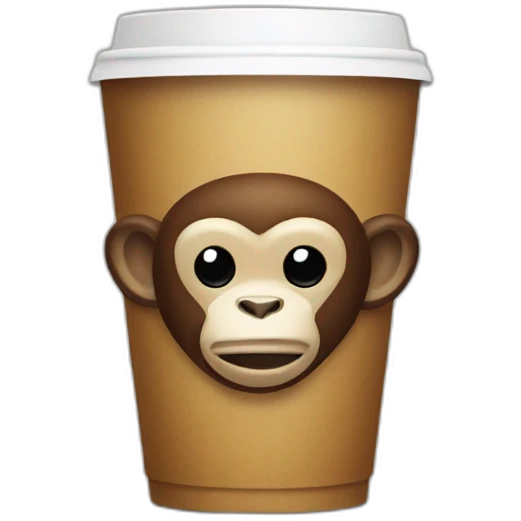 Funky coffee monkey emoji