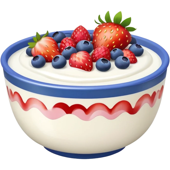 create a bowl with iogurt and berries emoji ios style  emoji