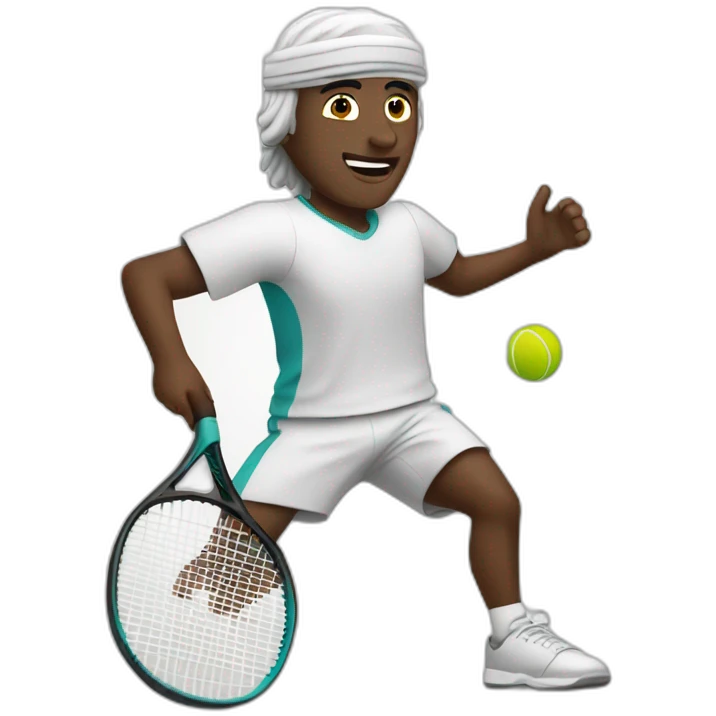 Emir playing tennis emoji