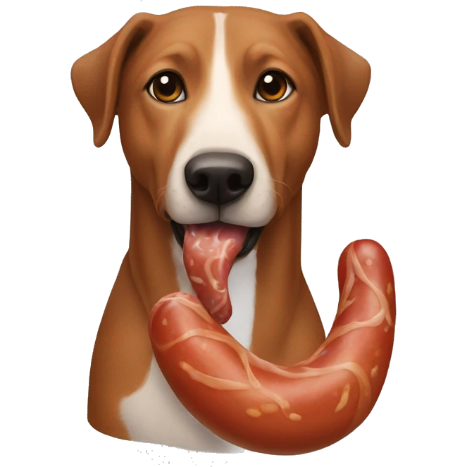 Perro salchicha hecho un nudo emoji