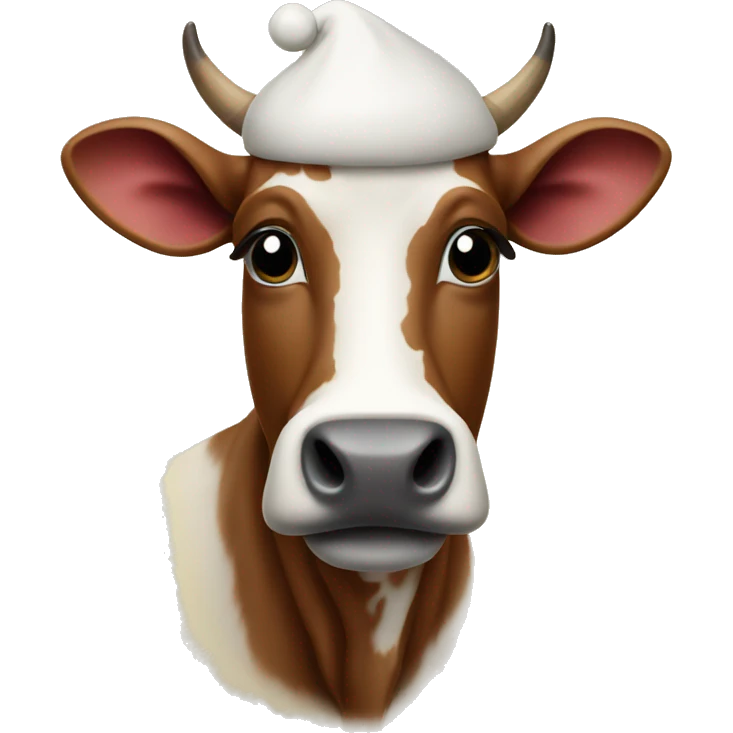 Christmas cow emoji