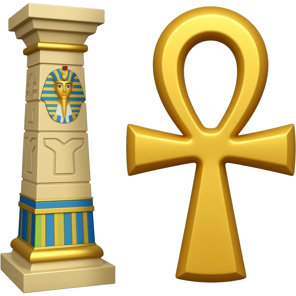 Djed Pillar Ankh Was Sceptre emoji