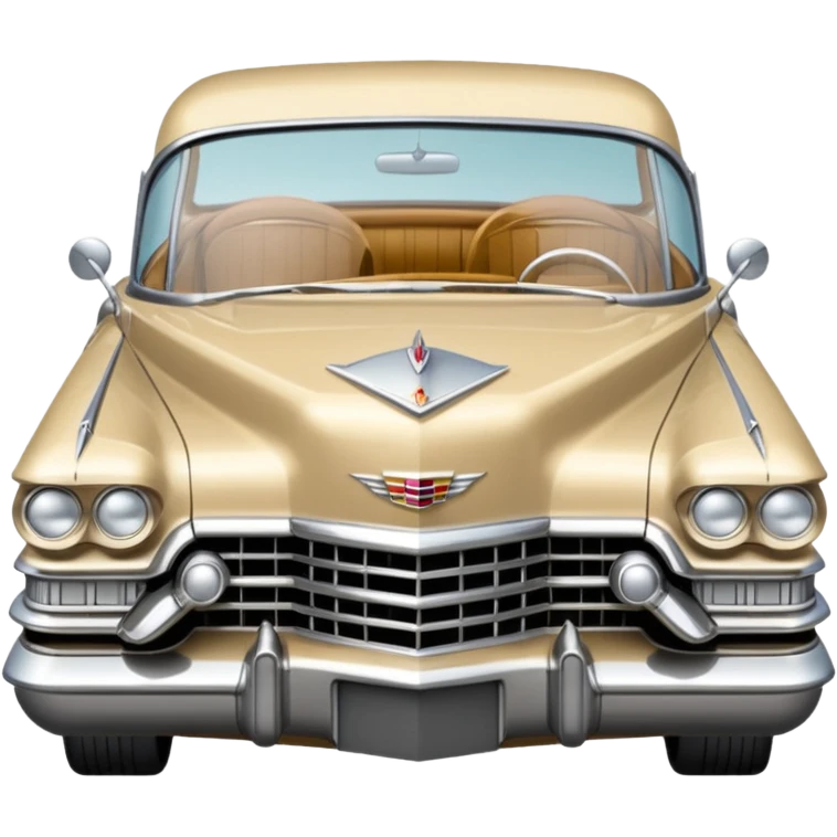 Beige Cadillac vintage car emoji