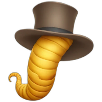 worm in hat emoji