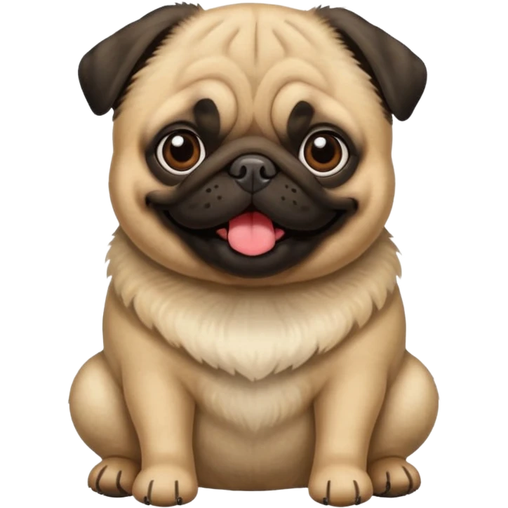 Pug playing emoji