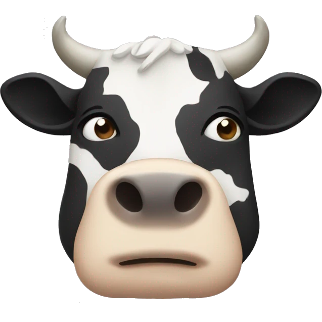 front facing cow head emoji