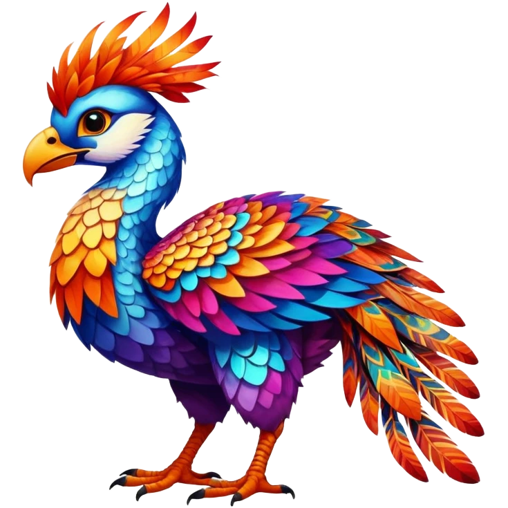 Colorful exotic Falvie-Fionbri, full body emoji