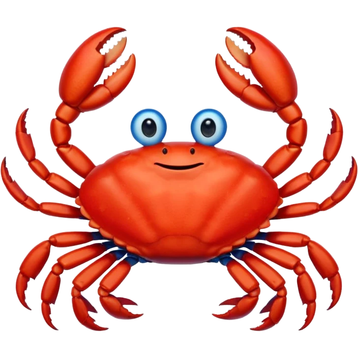 red crab and blue sprut are friends emoji