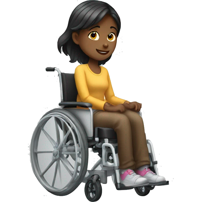 Girl study in wheelchair emoji