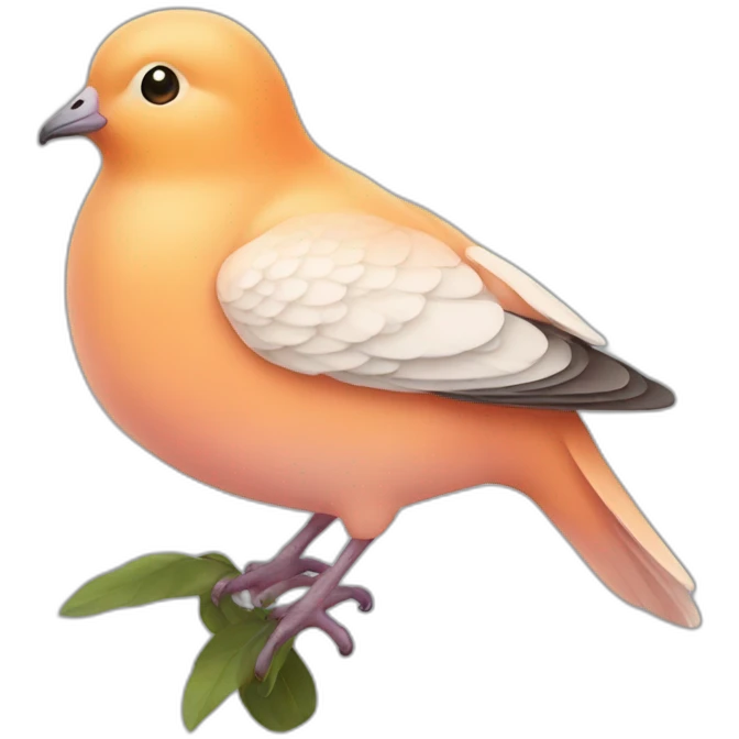 Peach dove emoji