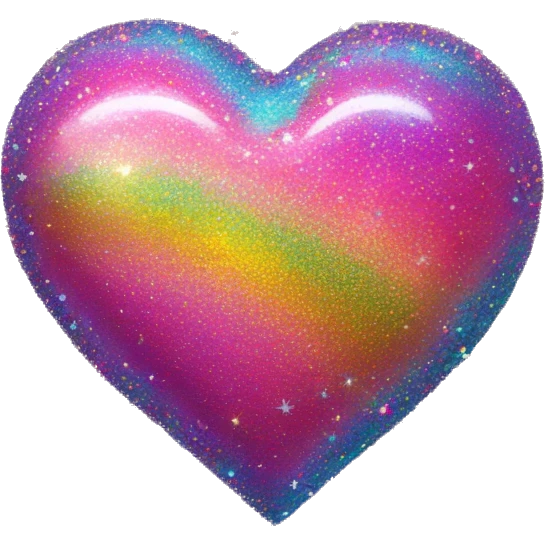 lisa frank glitter heart emoji