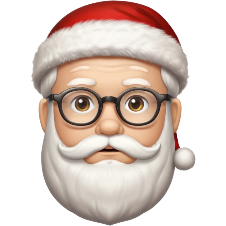 santa claus wearing glasses emoji