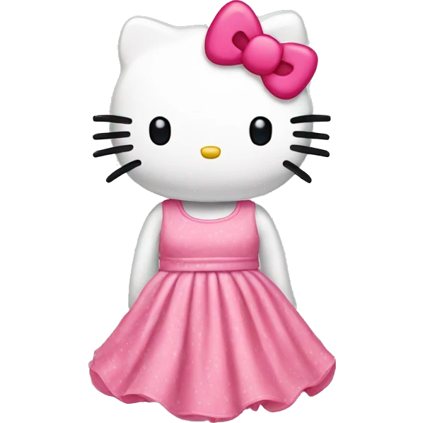 Hello kitty with a dress emoji