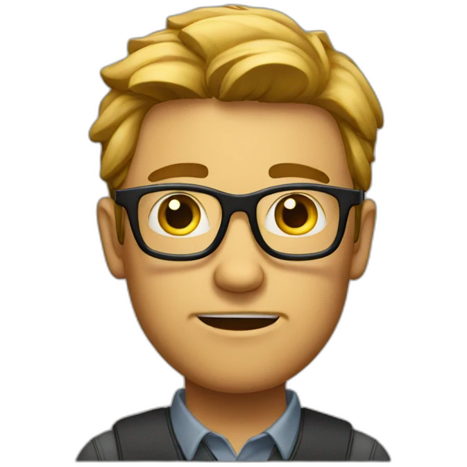 Confused nerd emoji emoji