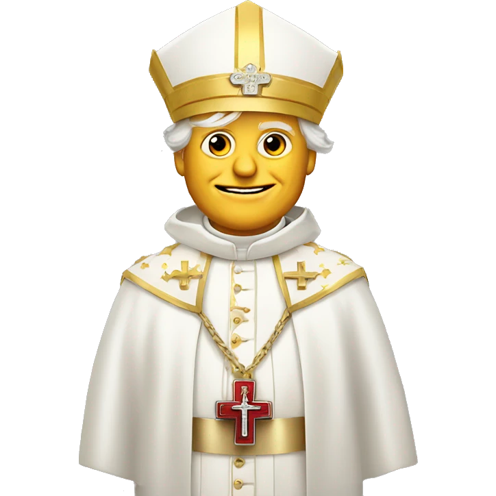 Donald trump in a pope costume emoji
