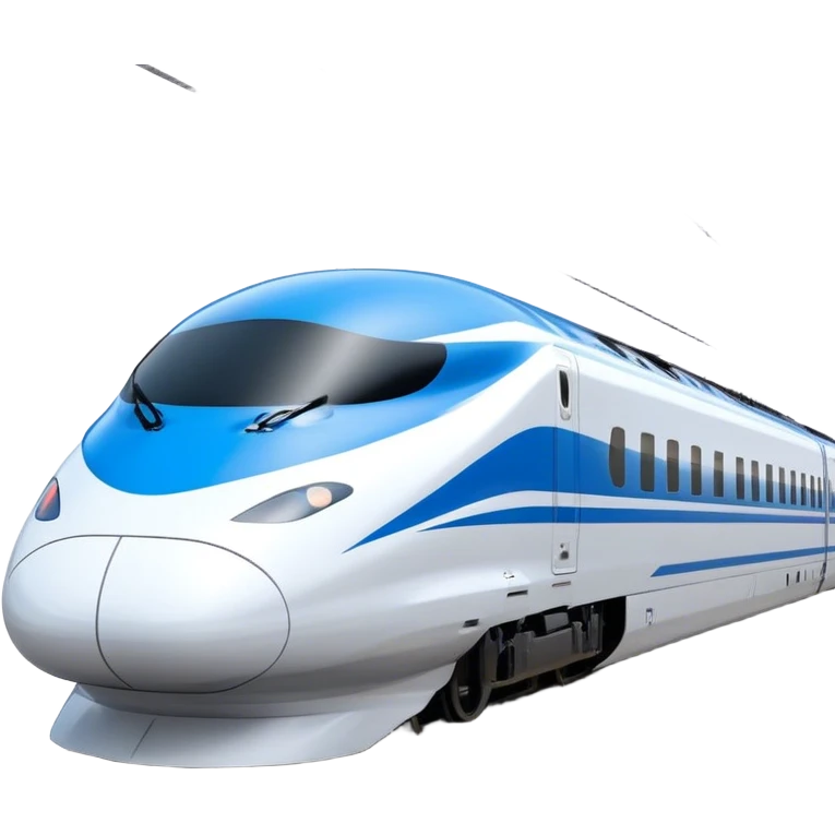 High-Speed Train (Shinkansen) - JR East (Model Year: 2021) (Iconic colour: White with blue) emoji