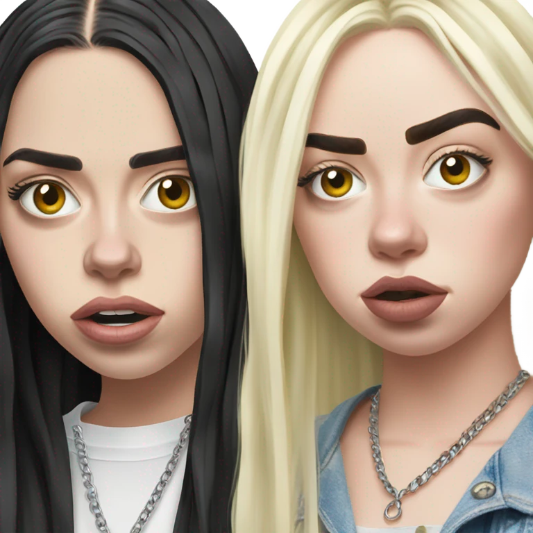 Billie Eilish and Charli XCX emoji