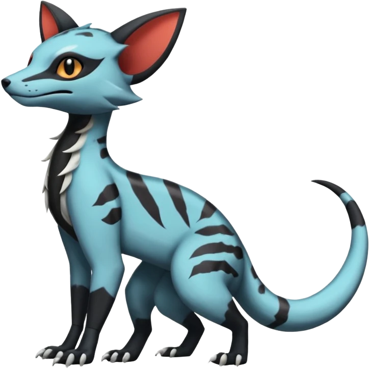 White Salandit-Umbreon-Genet-Noivern-Civet-Hybrid (Full body) emoji