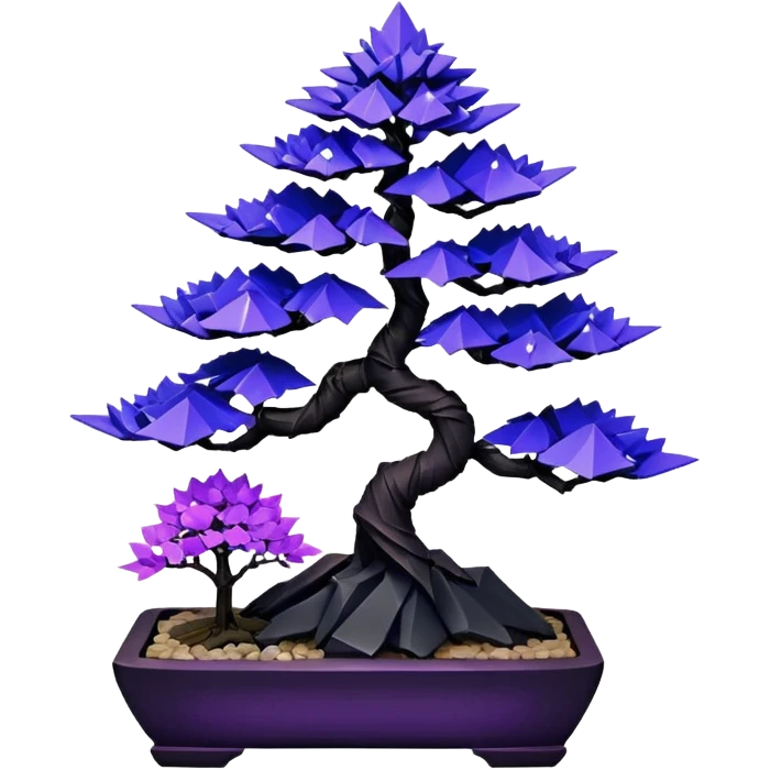  Rustic shiny crystal black-purple fiber optic lights  maple cobalt tiny bonsai origami  emoji