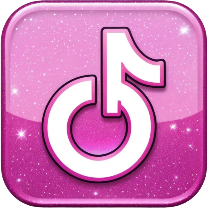glitter pink logo TikTok emoji