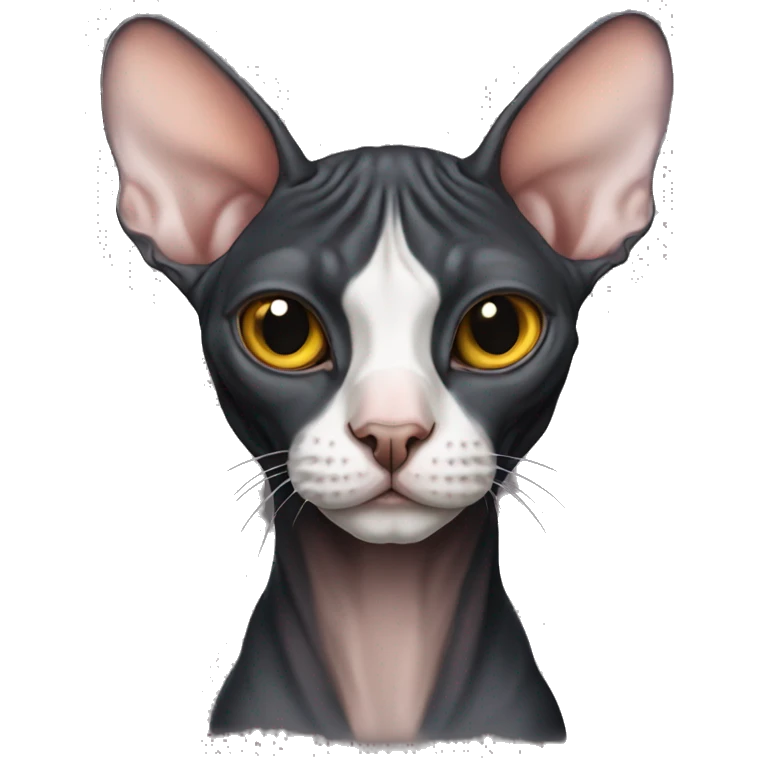 black sphynx cat emoji