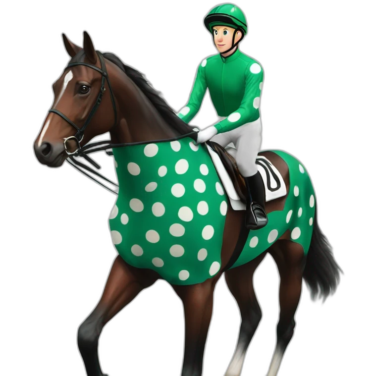 paul townend jockey dark green polka dot emoji