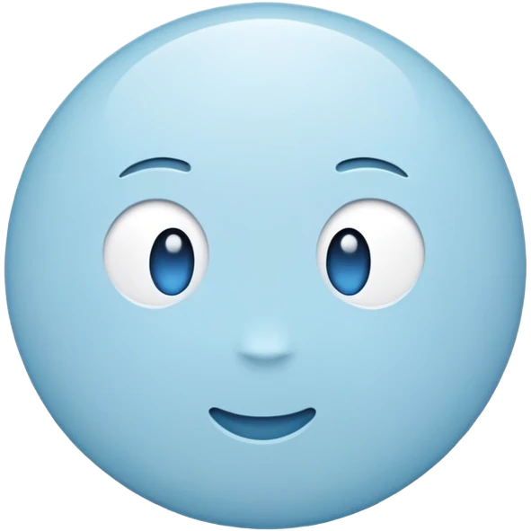 light blue spot of color emoji