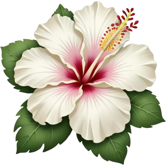 White hibiscus emoji