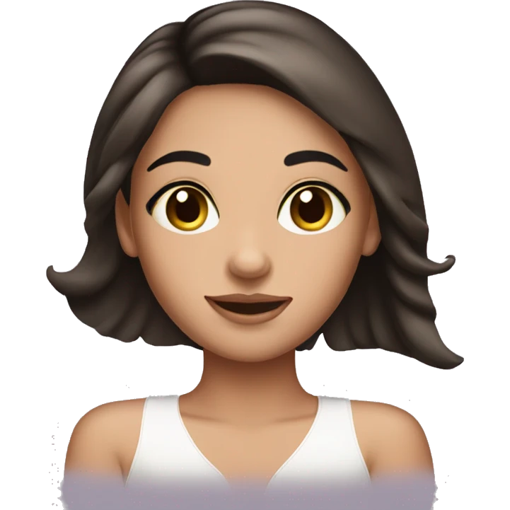 Skin care brunette girl emoji