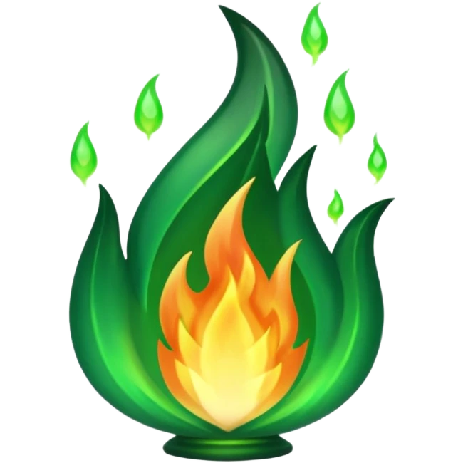 animated green flame emoji emoji