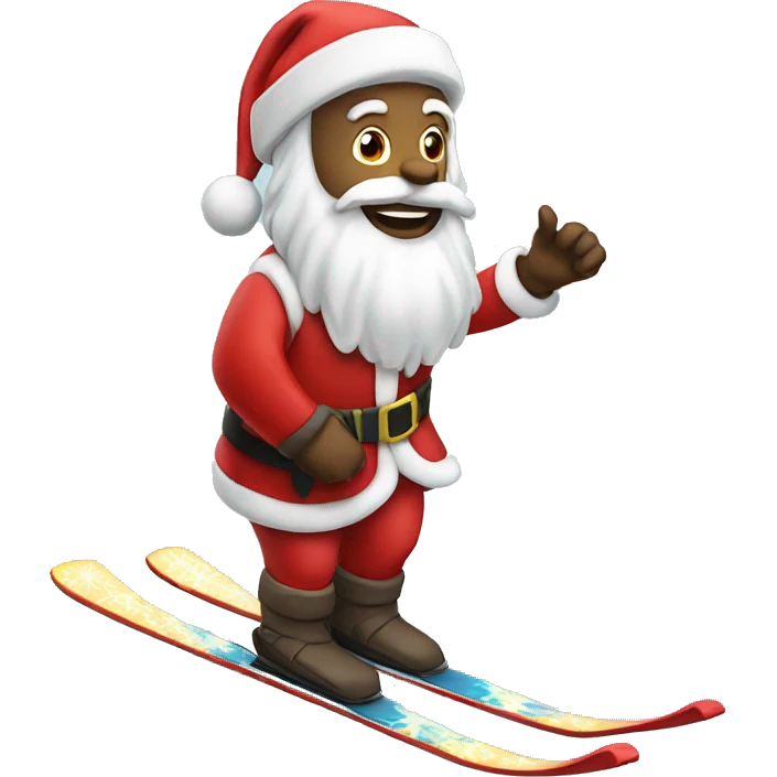 Santa on skis emoji
