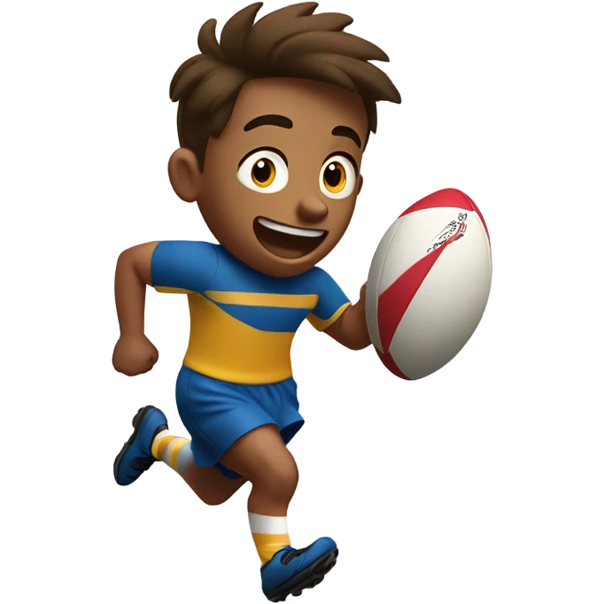 Boy playing rugby  emoji