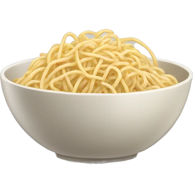 Big bowl of thin noodles emoji