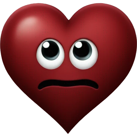 Dark red heart emoji