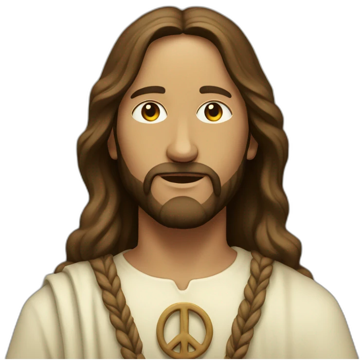 Hippie peace jesus emoji