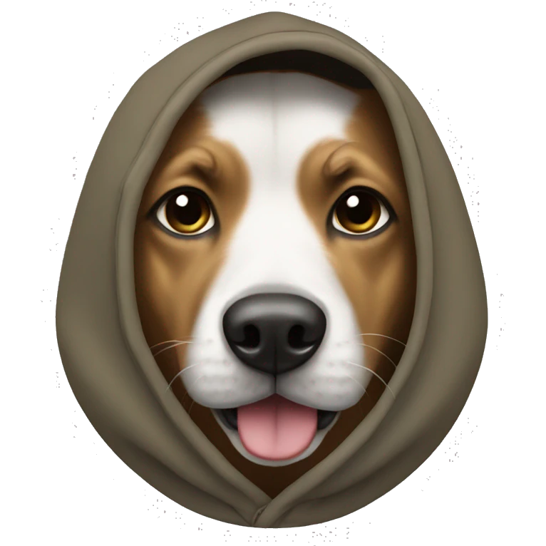 Dog with hoodie emoji