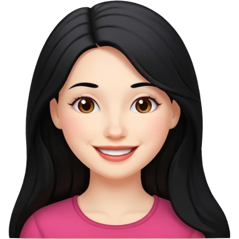 Mujer blanca pelo largo negro coceethe emoji