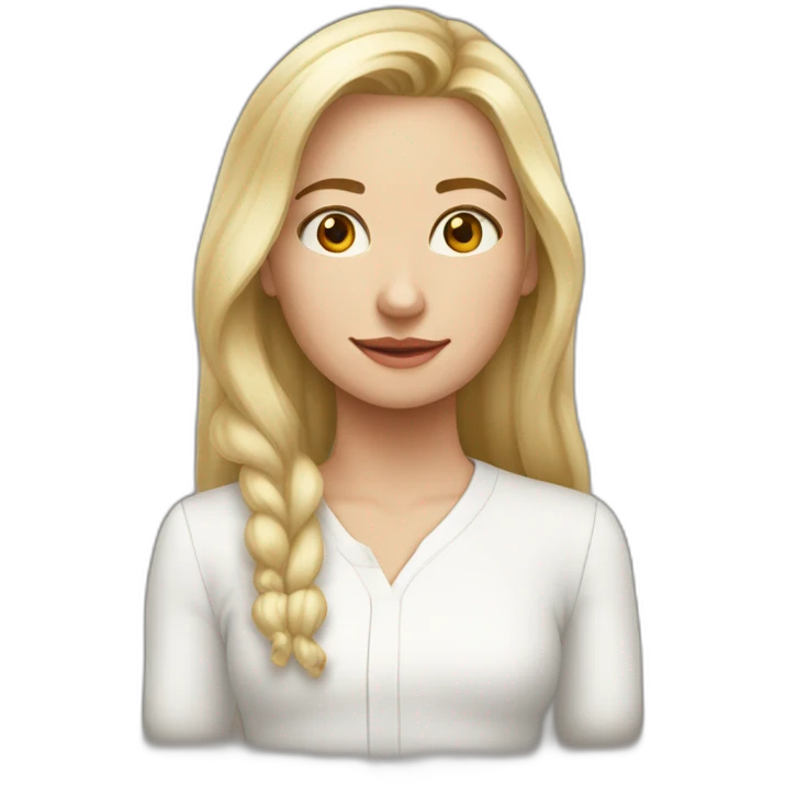 Девочка эльф с белыми длинными волосами emoji