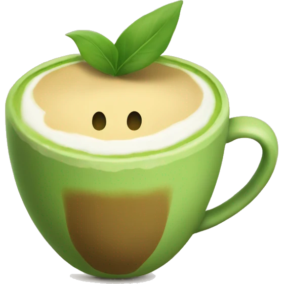 Matcha latte apple style emoji  emoji