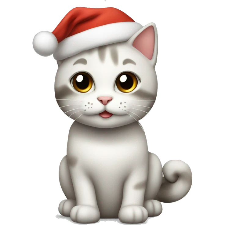 Cute Christmas cat emoji