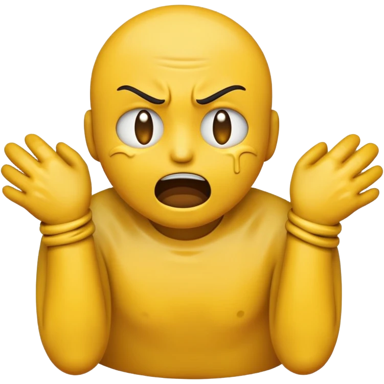 emoji strangling itself with its hands emoji