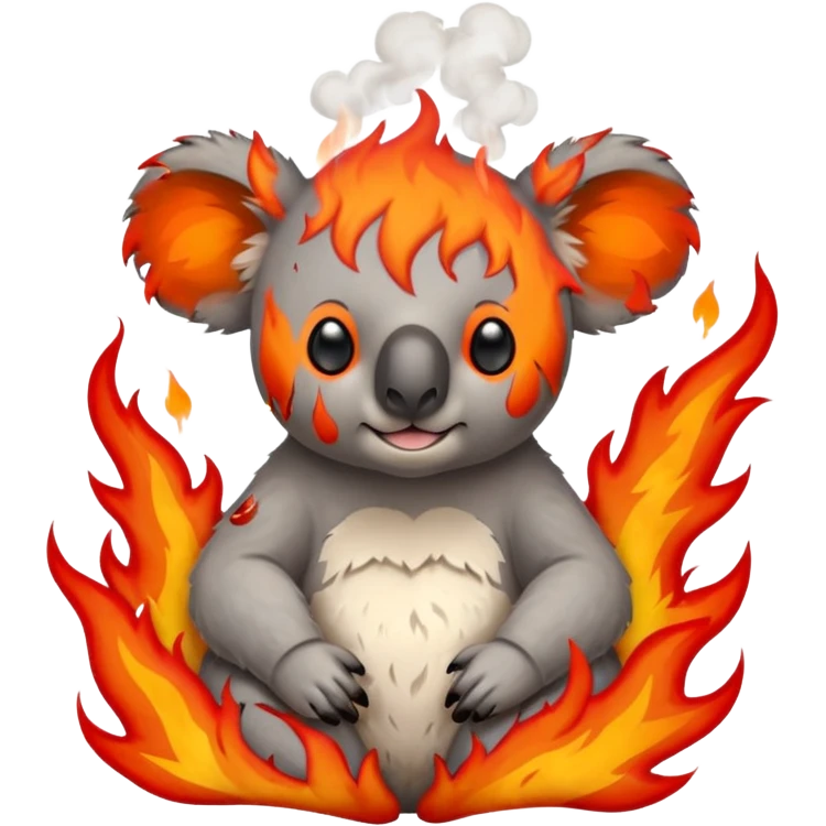  згенеруй австралійських тварин які помирають під час пожару в лісі emoji