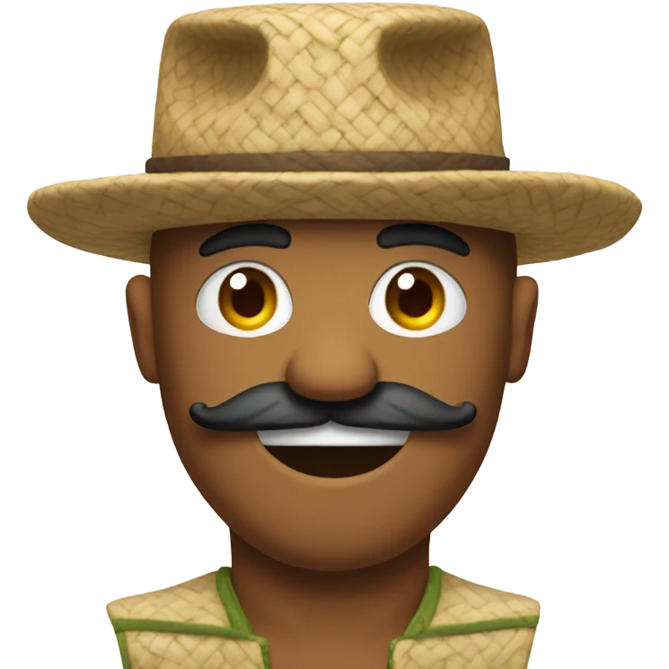 Island with arms hat mustache  emoji