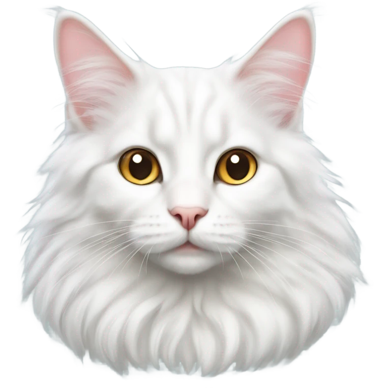 turkish angora cute realistic cat emoji