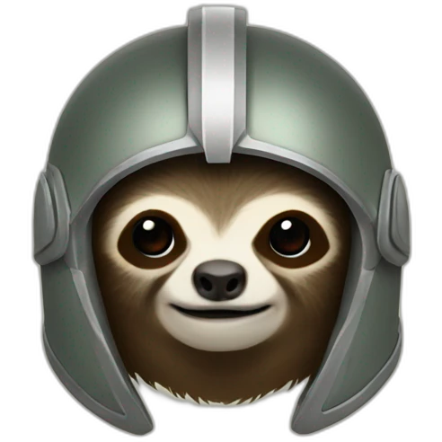 sloth wearing spartan helmet emoji